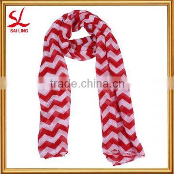 Women's Fashion Polyester Chevron Long Scarf Shawl Chiffon Scarves