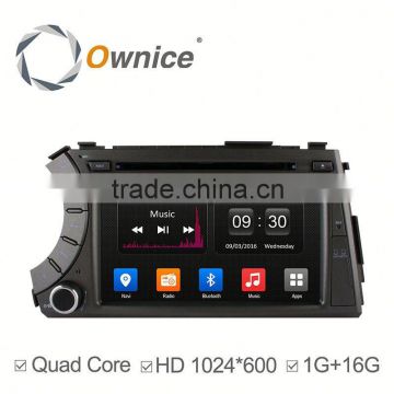 Ownice Quad Core Pure Android 4.4 car radio 3g dvd gps for ssangyong korando with canbus 16G rom