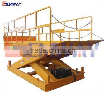 Stationary electric hydraulic loading scissor dock lift with good price