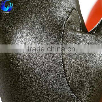Wholesale Women Black Goatskin Leather Smart Touch Gloves photo-2