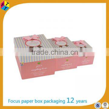 wholesale lovely pink cardboard packaging the gift box