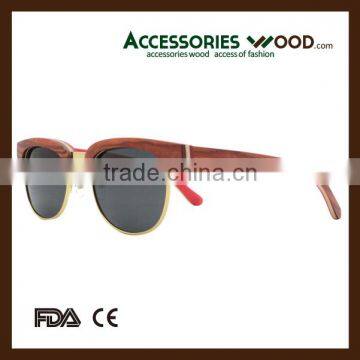 Wood Sunglasses Half Frame Unisex Wooden Sun Glasses photo-4
