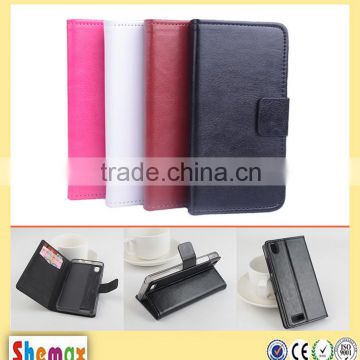 PU Leather Flip and Fold Wallet Phone Case for Lenovo a3900