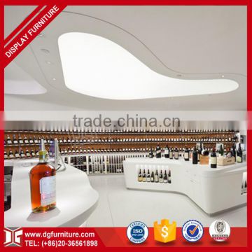 High end glass wood wine bottle display