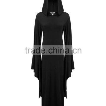 BKL Conjuring Hooded Maxi Dress Long Black Gothic Occult Witch