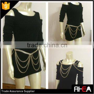 Alibaba Wholesale Apron Design Drop Gold Waist Chain Jewelry