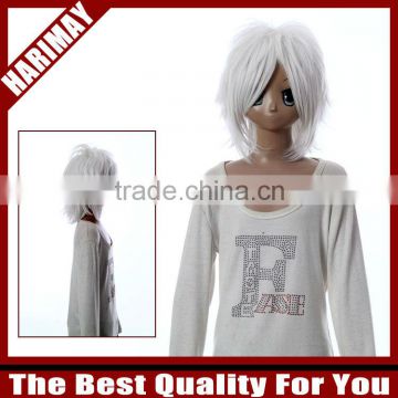 High quality White games wigs