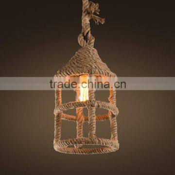 rope hanging pendant light stairs industrial cylinder pendant light for home decor/Gallary/coffee bar/shopping mall