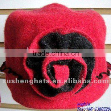 2012 Newest woolen red knitted winter hat.knitted hat