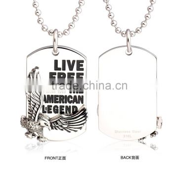 Wholesale Fashion Stock Cross Stainless Steel Dog Tag Jewelry FP50048