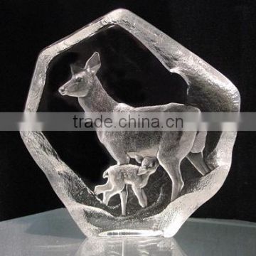 Customized lively deer Crystal iceberg souvenir