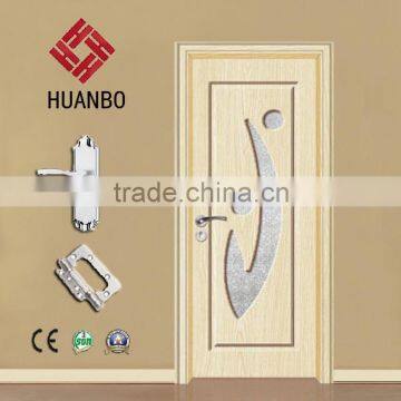 2015 fancy design mdf wood panel door with glass for livingroom