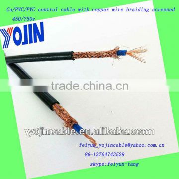 copper conductor pvc insulation pvc sheath control cable