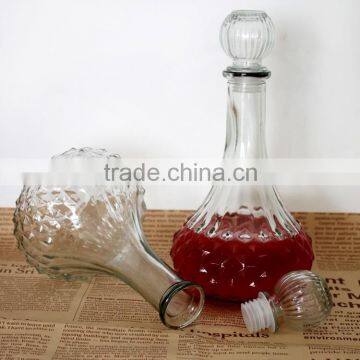 Big Bottom Wine Glass Bottle With Cork Lid photo-2