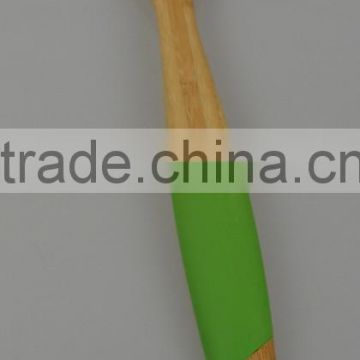 2015 Best Christmas GiftColorful Silicone Handle Bamboo Wooden Spatula and Spoon Set