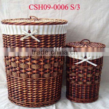 new style of willow laundry basket