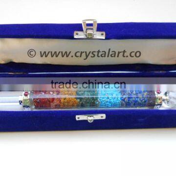 7 CHAKRA LAYER FACETED WAND ORGONE HEALING STICK