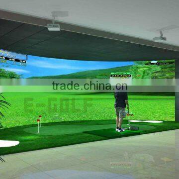 arc-screen 3D screen indoor golf simulator