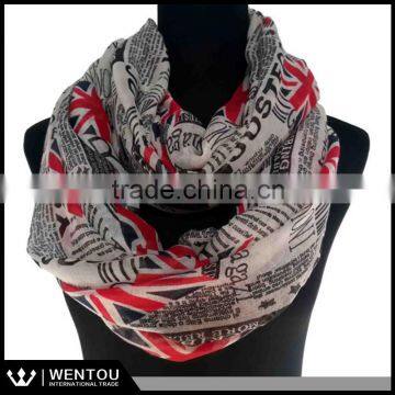 Wholesale high quality long soft voile national flag scarf