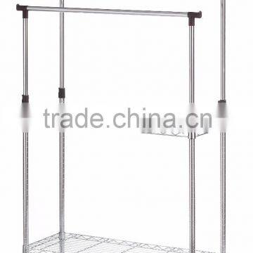 Wire shelving Garment Rack clothes rack stand double bar