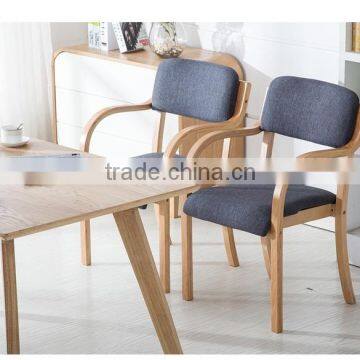 Custom made solid wood dining chair flowing lines hotel used for restaurant chair