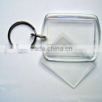 rectangle clear promotional acrylic keychain