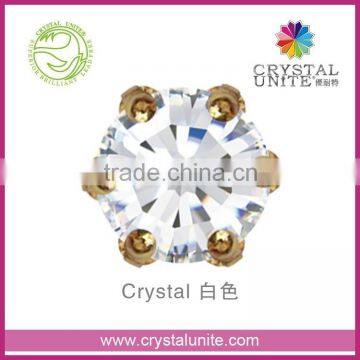 Crystal Unite Lead Free Chaton in Crown Setting, Crystal