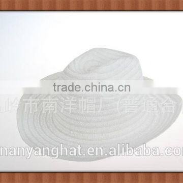 Fashionable white cowboy paper woven hat