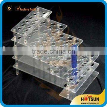 acrylic pen holder with holes/4-tier acrylic pen display