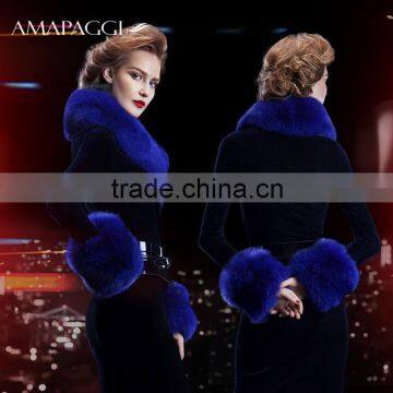 Winter fashion warm blue fox fur scarves wholesale