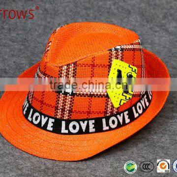 Cheap Straw Cowboy Hats for Kids Orange