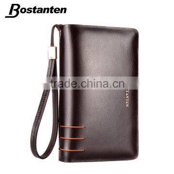 leather bags men clutch business wallet hand bag zipper