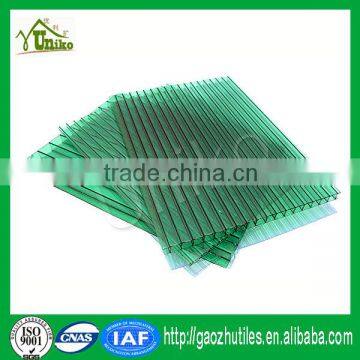 uv blocking high quality low price anti-fog corrugated impact resistance two layers hollow plastic sheet with uv