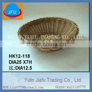 2012 new item handmade weaving small round taper plastic basket