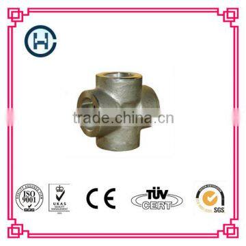 Carbon steel pipe cross fittings, socket weld cross