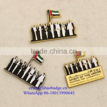 Custom UAE Flag National Day Badge,Souvenir Dubai Lapel Pin Badges