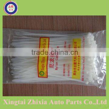 Popular Sell !! ZX Supplier Excellent Strength Plastic Wire Tie, Adjustable Fasteners/White Nylon Plastic Cable Tie