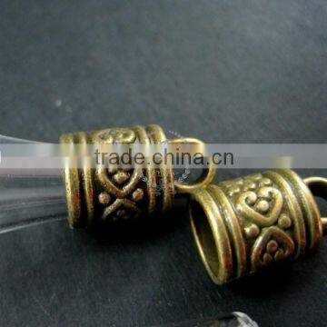 50x25mm Water Drop Shape Vial Glass Bottle With 4mm Open Month in Bronze Cover DIY Pendant Charm Supplies 1810296