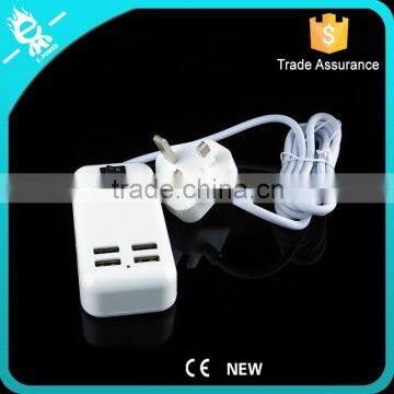 Made in China high quality 4 usb PC material electrial usb wall socket