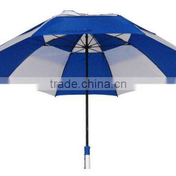 High quality rain umbrella windproof double canopy golf umbrellas with air vent