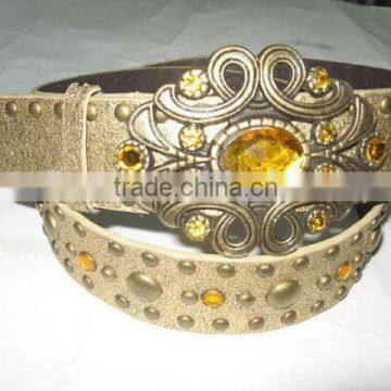 Fashion PU Plain Belt With Beautiful Decoration