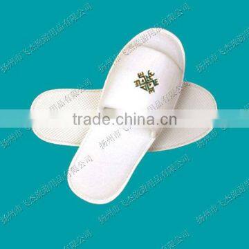 Five star eva velour slipper for hotel with open toe