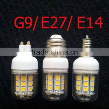 Hotsale 27SMD E27 led 5050 corn light 500lm 4W cool white