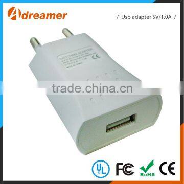 Converter EU to UK Adapter 5V 1.0A Universal Travel Adapter With Usb Charger
