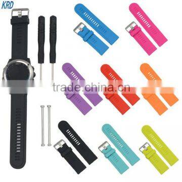 New silicone strap 26mm Waterproof Soft Watchbands Rubber Replacement Sport Garmim Fenix3 Wristwatch