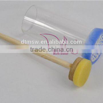 plastic queen cage with sponge plunger / queen bee rearing tube