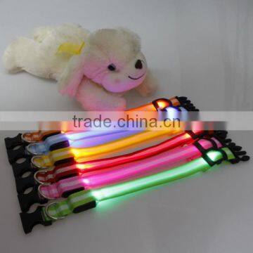 manufacture direct supply bright fashion dog collars with colorful LED