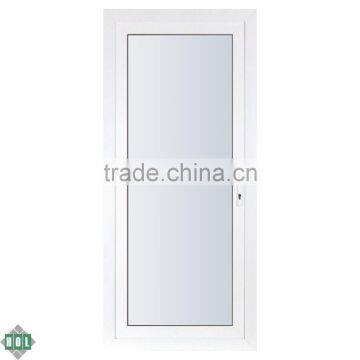 Side hung door double glass white color PVC profile