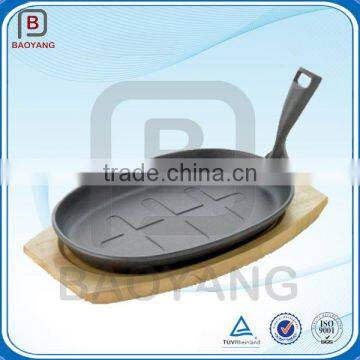 Pre-seasoned High Quality Kitchen Cast Iron Sizzling Pan photo-3