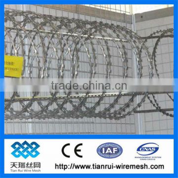 Galvanzied Concertina razor barbed wire (20 years ' factory in Anping)